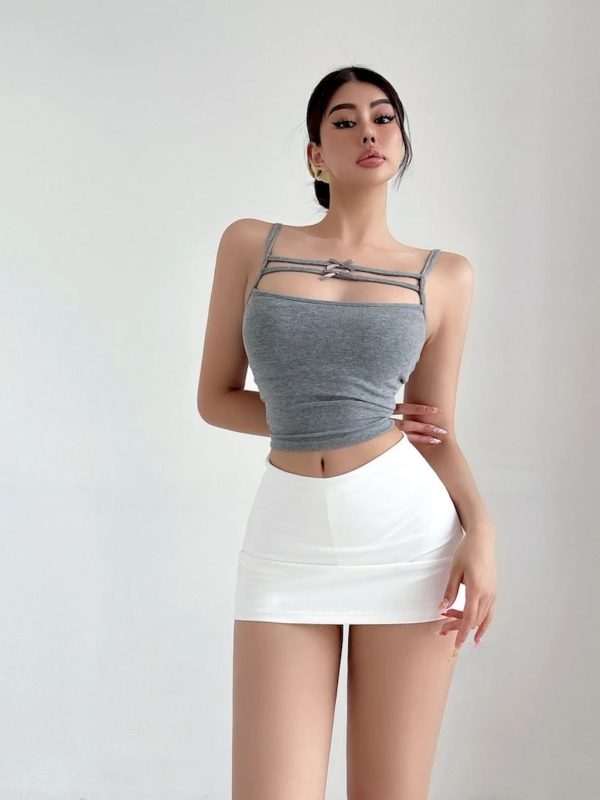 Spicy Girl Elastic Wrapped Hip Short Skirt Women's Summer A-line Low Waist Skirt Fashion Sexy Women Skorts 2024 New 8FXT
