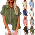 Summer Women Tops Tee Cotton Linen Tshirt Woman Clothing Camisas Mujer Casual T Shirt Blusas Streetwear Loose Ladies T-Shirts
