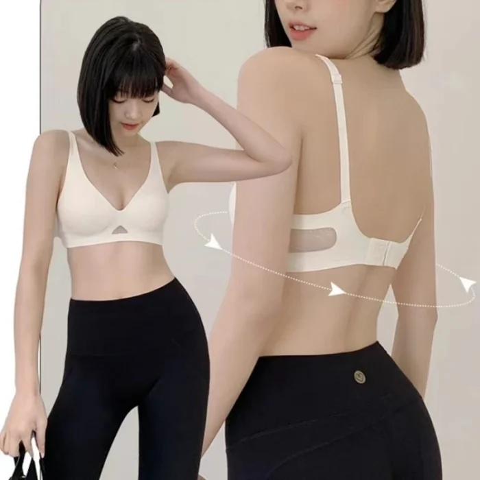 High-grade Seamless Women's Underwear Summer Thin Section Breathable And Comfortable Small Chest No Steel Ring Soft Support Bra - Image 4