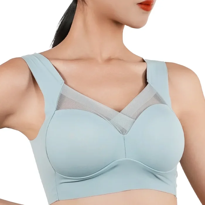 1pc Womens Ice Silk Wireless Bra Lace Mesh Underwear Push-Up Sports Lingerie Thin Cup U-Back Bra Sleep Wide Straps Sujetador - Image 6