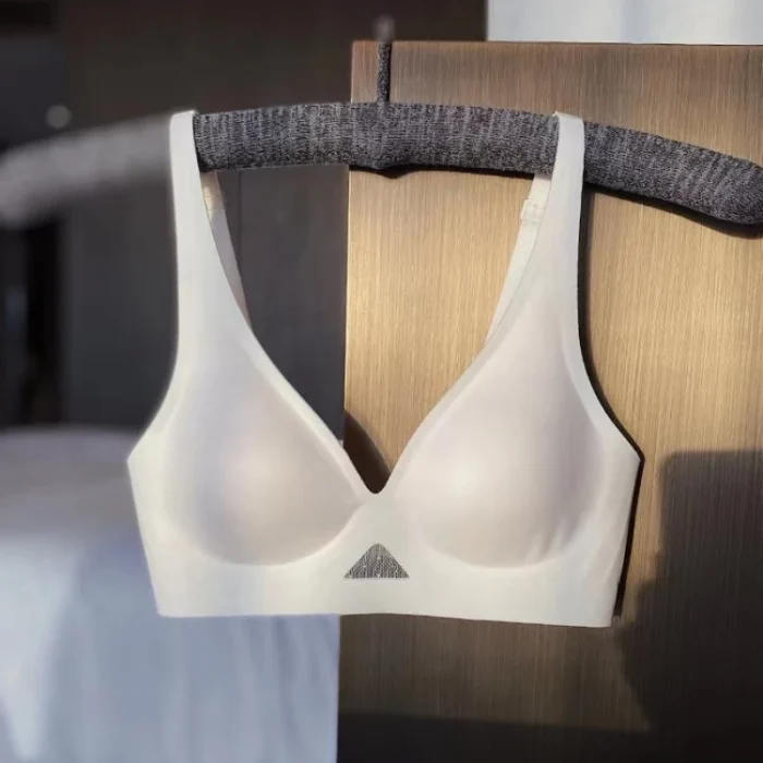 High-grade Seamless Women's Underwear Summer Thin Section Breathable And Comfortable Small Chest No Steel Ring Soft Support Bra - Image 2