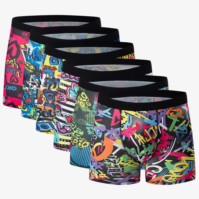 4/5 /10 Pcs Fashionable Men's Long Underwear Casual Boyshort Youth Sports Shorts Comfortable Breathable Stretch Shorts Underwear - Image 6