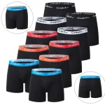 4/5 /10 Pcs Fashionable Men's Long Underwear Casual Boyshort Youth Sports Shorts Comfortable Breathable Stretch Shorts Underwear - Image 3