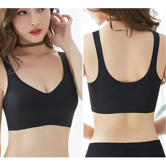 Summer Women's Sports Bra Gym Seamless Ice Silk Bra Removable Chest Pad Bralette No Steel Ring Breathable Yoga Run Underwear - Image 1