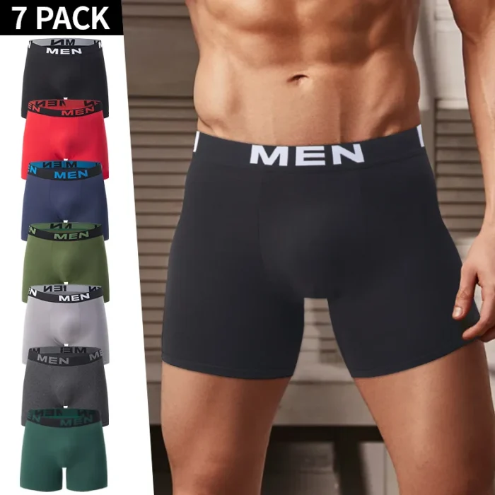 4/5 /10 Pcs Fashionable Men's Long Underwear Casual Boyshort Youth Sports Shorts Comfortable Breathable Stretch Shorts Underwear - Image 5