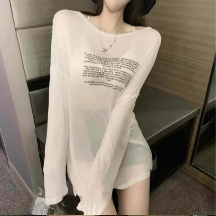 Loose T-shirts for Women Letter Pattern Simple Design Korean Style Summer Clothing Thin All-match Young Students Tops New Trendy - Image 5
