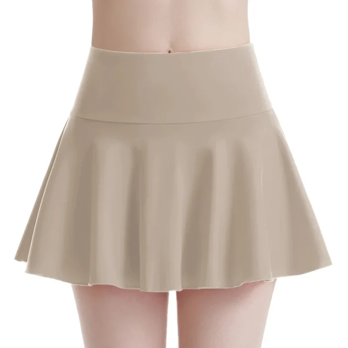 New In Summer Solid Color Tennis Sport Gym Skirts For Woman 2025 Pink Fitness Running Yoga Skirt With Shorts - Image 3