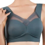 1pc Womens Ice Silk Wireless Bra Lace Mesh Underwear Push-Up Sports Lingerie Thin Cup U-Back Bra Sleep Wide Straps Sujetador - Image 4