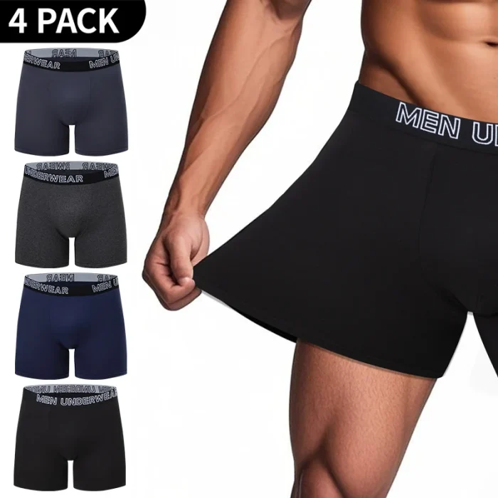 4/5 /10 Pcs Fashionable Men's Long Underwear Casual Boyshort Youth Sports Shorts Comfortable Breathable Stretch Shorts Underwear - Image 4