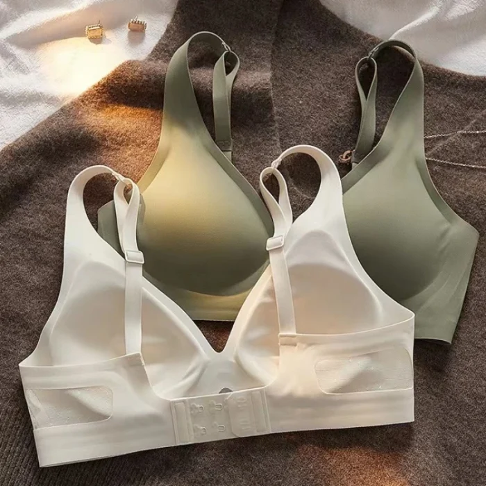 High-grade Seamless Women's Underwear Summer Thin Section Breathable And Comfortable Small Chest No Steel Ring Soft Support Bra - Image 6