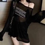 Loose T-shirts for Women Letter Pattern Simple Design Korean Style Summer Clothing Thin All-match Young Students Tops New Trendy - Image 6