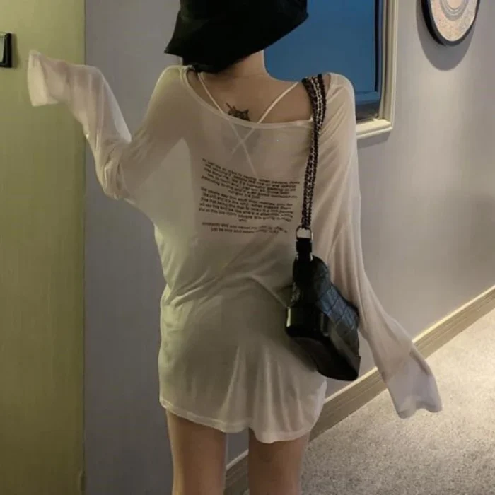 Loose T-shirts for Women Letter Pattern Simple Design Korean Style Summer Clothing Thin All-match Young Students Tops New Trendy - Image 3