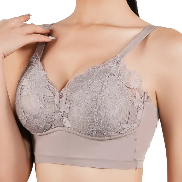 Sexy Lace Plus Size Women's Bra Comfortable Breathable Back Vest Sports Seamless Underwear Woman Gathered Wrapped Chest Bralette - Image 4