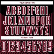 Custom Black Crimson-White Geometric Lines Sublimation Soccer Uniform Jersey - Image 3