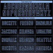 Custom Black Light Blue Geometric Lines Sublimation Soccer Uniform - Image 4