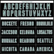 Custom Black Midnight Green-White Curved And Wavy Lines Sublimation Soccer Uniform Jersey - Image 4