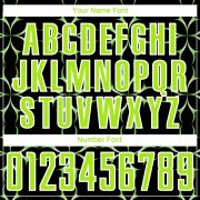 Custom Black Neon Green-White Damask Pattern Sublimation Soccer Uniform Jersey - Image 3