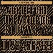 Custom Black Old Gold Abstract Hexagon Sublimation Soccer Uniform Jersey - Image 3