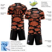 Custom Black Orange Cloud Pattern Sublimation Soccer Uniform Jersey - Image 5