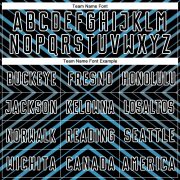 Custom Black Panther Blue-White Stripes Sublimation Soccer Uniform Jersey - Image 4