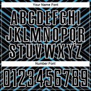 Custom Black Panther Blue-White Stripes Sublimation Soccer Uniform Jersey - Image 3