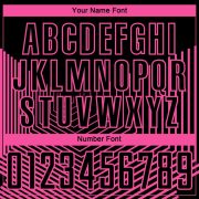 Custom Black Pink Geometric Lines Sublimation Soccer Uniform Jersey - Image 3