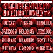 Custom Black Red-White Hexagons Pattern Sublimation Soccer Uniform Jersey - Image 4