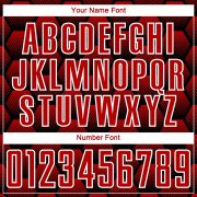 Custom Black Red-White Hexagons Pattern Sublimation Soccer Uniform Jersey - Image 3