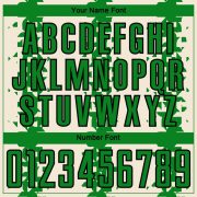 Custom Cream Grass Green-Black Abstract Geometric Pattern Sublimation Soccer Uniform Jersey - Image 3