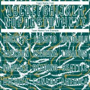 Custom Midnight Green White Curved And Wavy Lines Sublimation Soccer Uniform Jersey - Image 4