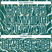 Custom Midnight Green White Curved And Wavy Lines Sublimation Soccer Uniform Jersey - Image 3