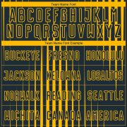 Custom Navy Gold Lines Sublimation Soccer Uniform Jersey - Image 4