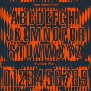 Custom Navy Orange Abstract Triangle Sublimation Soccer Uniform Jersey - Image 3