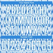 Custom Powder Blue White-Silver Abstract Geometric Pattern Sublimation Soccer Uniform Jersey - Image 3