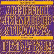 Custom Purple Gold Abstract Hexagon Sublimation Soccer Uniform Jersey - Image 3