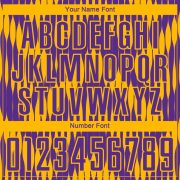 Custom Purple Gold Abstract Triangle Sublimation Soccer Uniform Jersey - Image 3