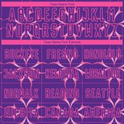 Custom Purple Pink Damask Pattern Sublimation Soccer Uniform Jersey - Image 4