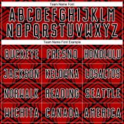 Custom Red Black-White Geometric Pattern Sublimation Soccer Uniform Jersey - Image 4