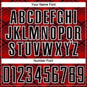 Custom Red Black-White Geometric Pattern Sublimation Soccer Uniform Jersey - Image 3