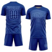 Custom Royal Light Blue Slash Sublimation Soccer Uniform Jersey - Image 2
