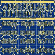 Custom Royal Yellow Damask Pattern Sublimation Soccer Uniform Jersey - Image 4