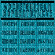 Custom Teal Black Geometric Pattern Sublimation Soccer Uniform Jersey - Image 4